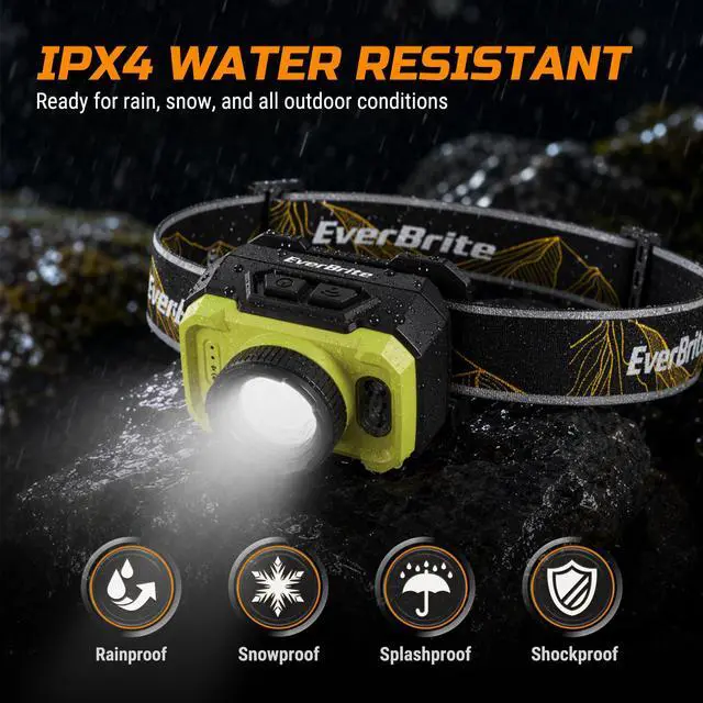 Alt view image 7 of 7 - 600LM Rechargeable Headlamp, Motion Sensor Head Lamp for Adults | Zoomable Beam, Motion Sensor, Memory Function, 600LM, Rechargeable, 75° Tilt, Spot & Floodlight, Camping, Work, Emergency