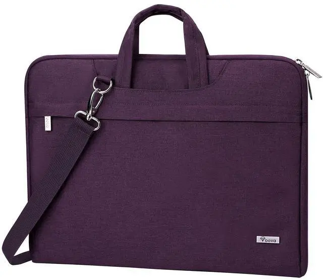 Main image of 17.3-17 Inch Laptop Sleeve with Handle, MacBook Sleeve, Dark Purple | Splash-proof 17.3-inch laptop sleeve with handle and removable strap; fits Dell, HP and Lenovo notebooks for business travel