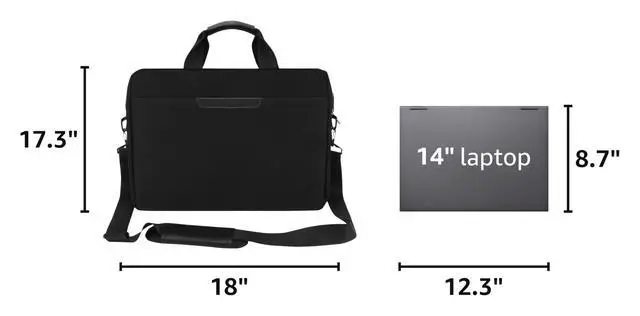 Alt view image 3 of 7 - Premium Black,17.3-18.4Inch Laptop Briefcase with Cross-Body Shoulder, DVD Player bag,Painting board bagLaptop case Fits Dell, HP, ASUS,MacBook Pro, 3-layer Design,Durable,LIGHTWEIGHT