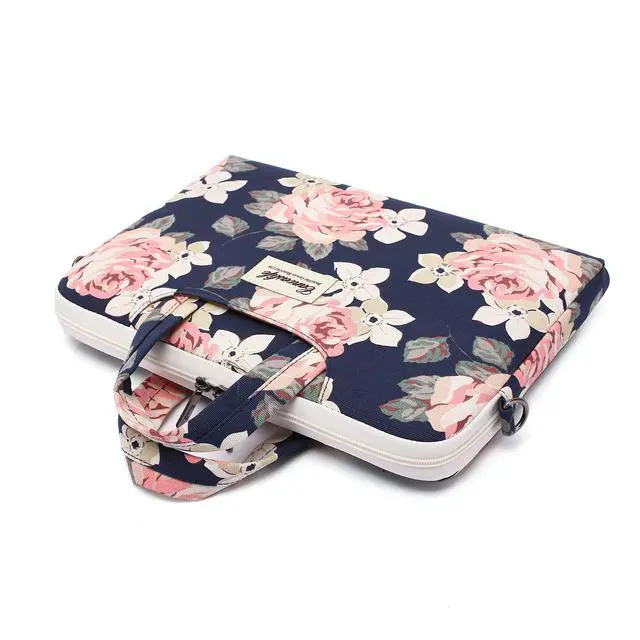 Alt view image 3 of 6 - White Rose Laptop Bag, 14-15.6 Inch | Shoulder Messenger