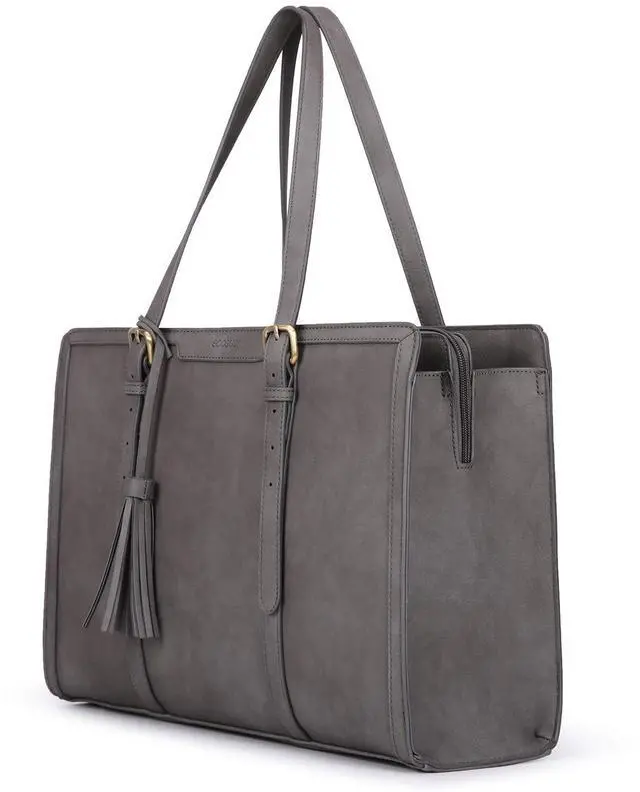 Main image of Laptop Bag For Women 15.6 Inch Work Tote Bags PU Leather Computer Purse For Business Office With 3 Layer Compartments