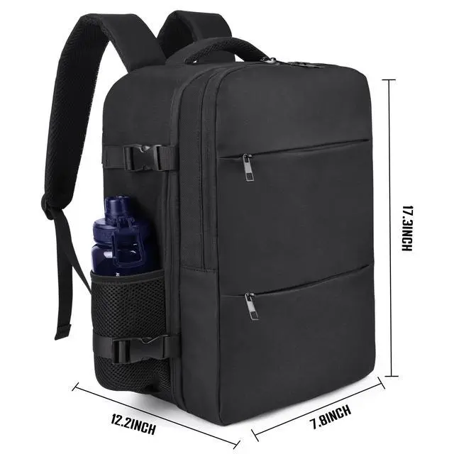 Alt view image 6 of 7 - Carry-on Backpack for Traveling Flight Approved Personal Item Bag | 17x13x8 Airplane Approved 180° Suitcase-Style Opening15.6inch Laptop Backpack Lightweight Weekender Overnight Bag