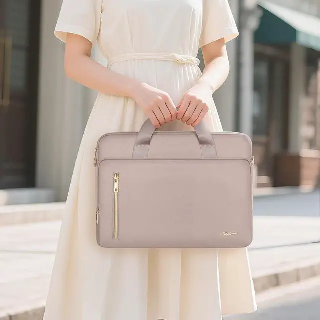 Alt view image 2 of 6 - Laptop Bag 14 Inch Computer Shoulder Case Sleeve Briefcase For MacBook Air 15 M4 M3 M2/15 Surface Laptop 7 6 5/Lenovo Flex 14/14" HP EliteBook 840 G5/14 Yoga Slim 7i Pro X/Dell,Khaki