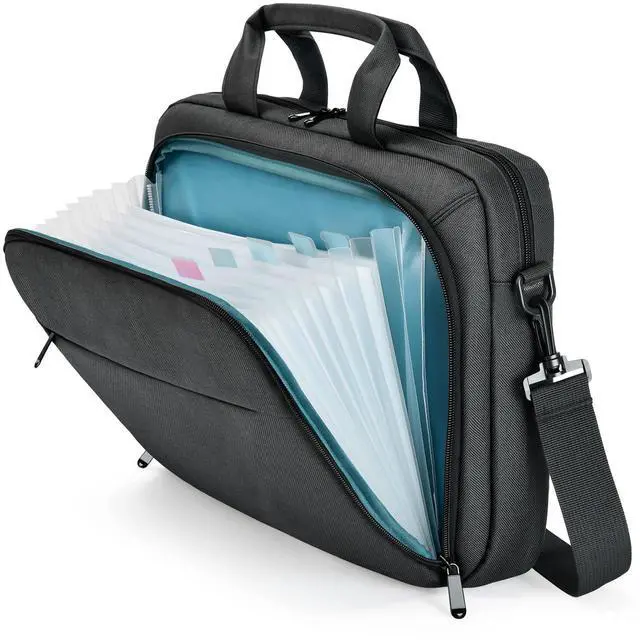 Main image of Laptop Bag with File Organizer, 15.6" Laptop Case, Water-Resistant | Multi-Compartment Work Bag, Carry-On for Business Commute Work Travel Trip