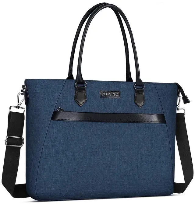 Main image of Laptop Tote Bag (17-17.3 inch) with Front Trapezoid Pocket | MOSISO Laptop Tote Bag (17-17.3 inch) with Front Trapezoid Pocket, Deep Teal