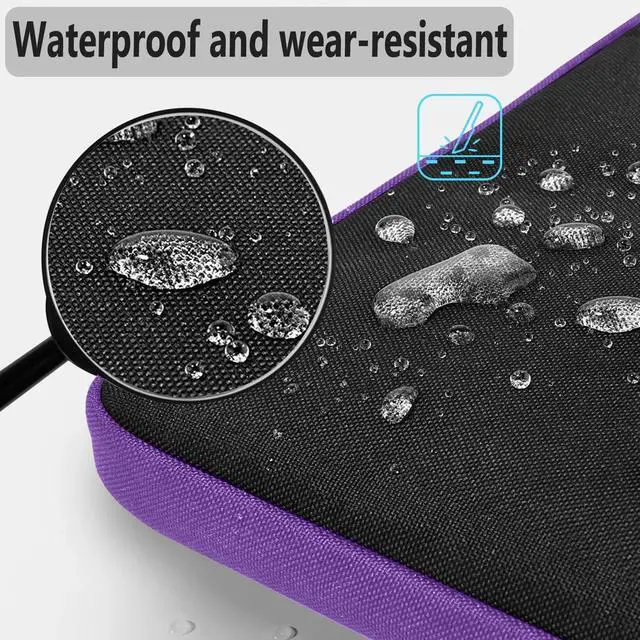 Alt view image 4 of 6 - Laptop Shoulder Bag 15 15.6 16 Inch Briefcase,Compatible MacBook Pro/Neo 16",MacBook Air/Pro 15,XPS 15/16 and most 15.6-16 and Most 15-16 Notebooks,Spill-Resistant Handbag,Black Purple