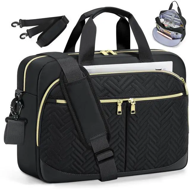 Main image of 15.6"Laptop Briefcase, Water-Resistant Computer Bag for Business Work | Large Capacity Messenger Shoulder Laptop Bag for Women Men,Durable Multiple Storage Pockets, For Travel, Office Daily Commute