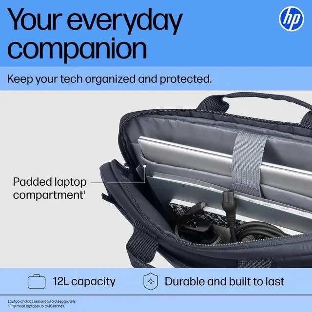 Alt view image 2 of 5 - Everyday 16-inch Laptop Briefcase, Water Resistant, Comfort Design, Trolley Strap, FSC-Certified Packaging, Removable and Adjustable Strap, Key FOB, 3-Year Warranty, Odyssey Gray