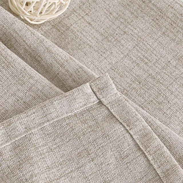 Alt view image 7 of 7 - Linen Semi Sheer Curtains 63 Inch Length, Light Filtering Drapes | Bronze Grommet Beige Window Treatments for Office Bedroom Living Room, 2 Panels, 52 X 63 Inch
