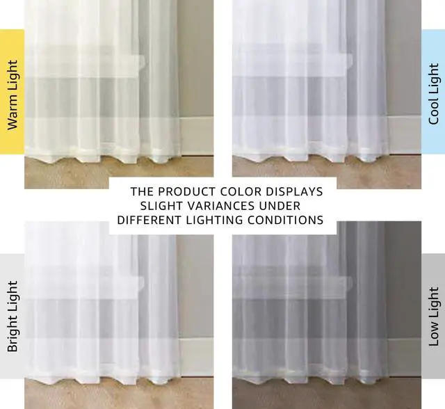Alt view image 2 of 7 - White Sheer Curtains 84 inches Long - Home Decoration Grommet Airy & Lightweight Elegant Window Treatments with Light Filtering for Bedroom/Living Room (2 Panels, W54 x L84)