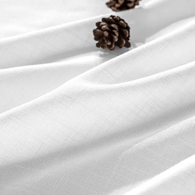 Alt view image 2 of 7 - White Linen Curtains 84 Inch Length 2 Panels for Bedroom Living Room | Soft Thick Linen Textured Back Tab Window Drapes, Semi Sheer Light Filtering, Rod Pocket, Modern Farmhouse Decor
