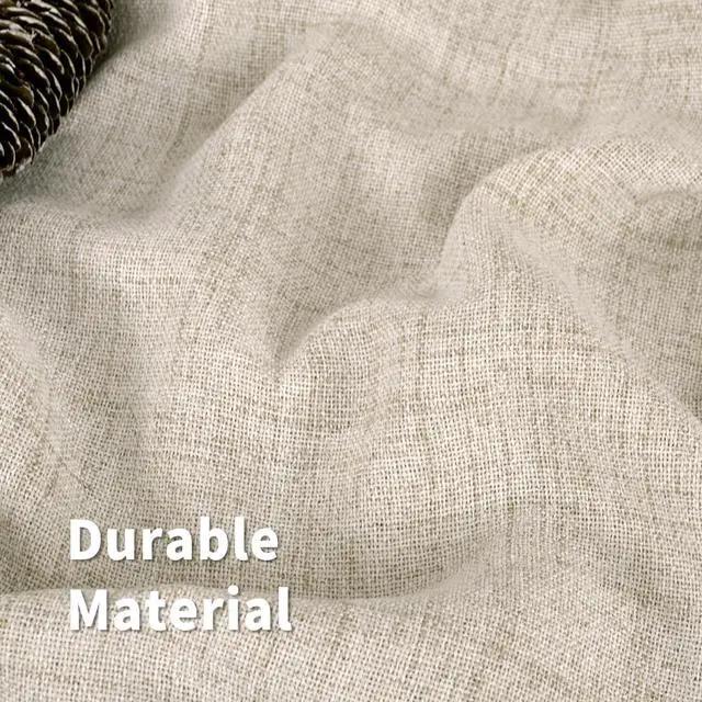 Alt view image 4 of 7 - Linen Curtains 63 Inch Length 2 Panels Living Room Semi Sheer Drapes | Light Filtering Window Treatments with Rod Pocket Back Tab Lightweight for Bedroom, 52 X 63 Inch