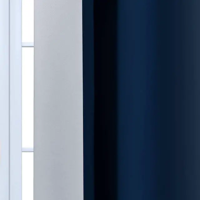 Alt view image 7 of 7 - Ombre Curtains Blue and Greyish White for Living Room,52Wx84L | Room Darkening Curtains 84,Thermal Insulated Gradient Color Drape,Light Blocking Grommet Window Curtains for Bedroom,2 Panels