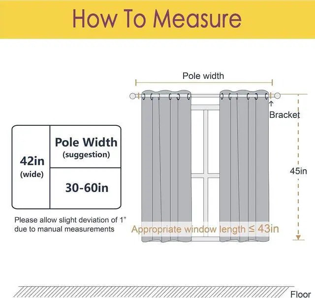 Alt view image 2 of 7 - Grey Kitchen Blackout Short Curtain Panels for Bedroom, 45 Inch Long Thermal Insulated Grommet Top Blackout Draperies and Drapes (2 Panels, W42 x L45 -Inch, Grey)