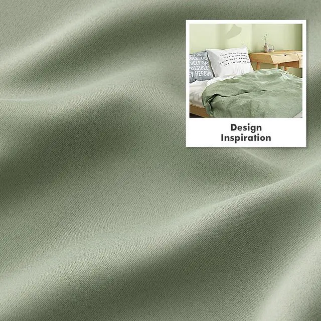 Alt view image 6 of 7 - Sage Green Blackout Bedroom Curtains Drapes 84 Inch Long 52"x84" | Grommet Top, Room Darkening Window Drapes, Privacy Protection, Thermal Insulated, Heat Blocking, Light Blocking