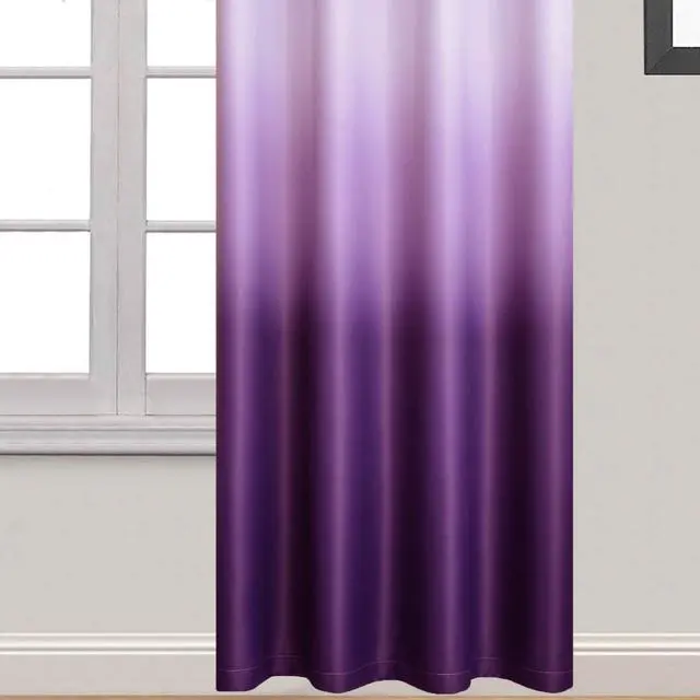Alt view image 3 of 7 - 84 Inch Ombre Curtains Greyish White to Purple for Bedroom | Light Blocking Thermal Insulated Window Drapes,Room Darkening Grommet Window Curtains for Living Room,2 Panels,52W x84L