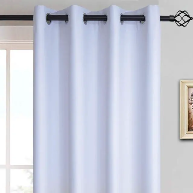 Alt view image 2 of 7 - 84 Inch Ombre Curtains Greyish White to Purple for Bedroom | Light Blocking Thermal Insulated Window Drapes,Room Darkening Grommet Window Curtains for Living Room,2 Panels,52W x84L