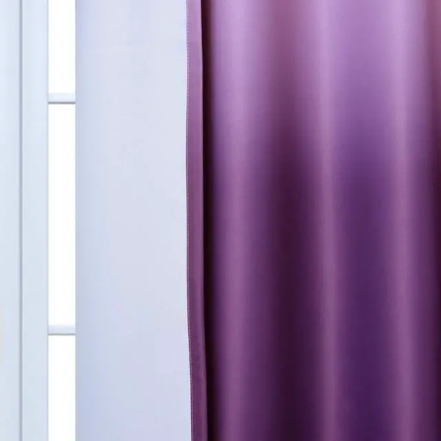 Alt view image 6 of 7 - 84 Inch Ombre Curtains Greyish White to Purple for Bedroom | Light Blocking Thermal Insulated Window Drapes,Room Darkening Grommet Window Curtains for Living Room,2 Panels,52W x84L