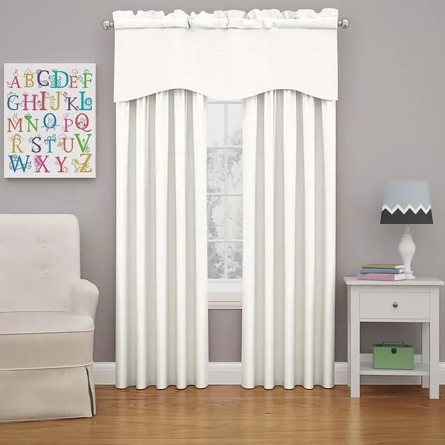 Alt view image 2 of 6 - Modern Blackout Thermal Rod Pocket Window Curtain for Bedroom or Living Room (1 Panel), 42 X 84, White
