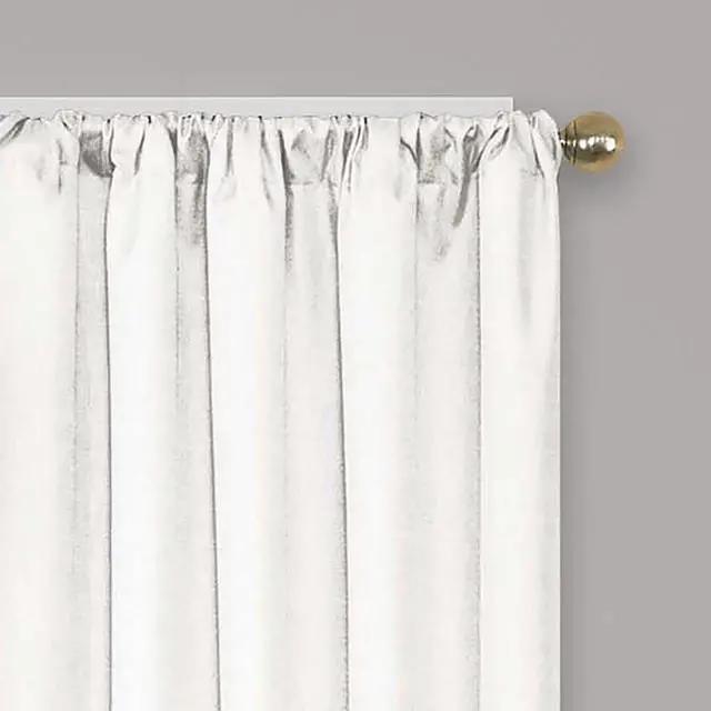 Alt view image 3 of 6 - Modern Blackout Thermal Rod Pocket Window Curtain for Bedroom or Living Room (1 Panel), 42 X 84, White
