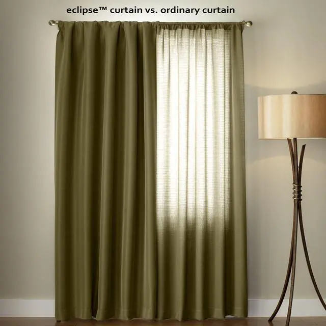 Alt view image 5 of 6 - Modern Blackout Thermal Rod Pocket Window Curtain for Bedroom or Living Room (1 Panel), 42 X 84, White