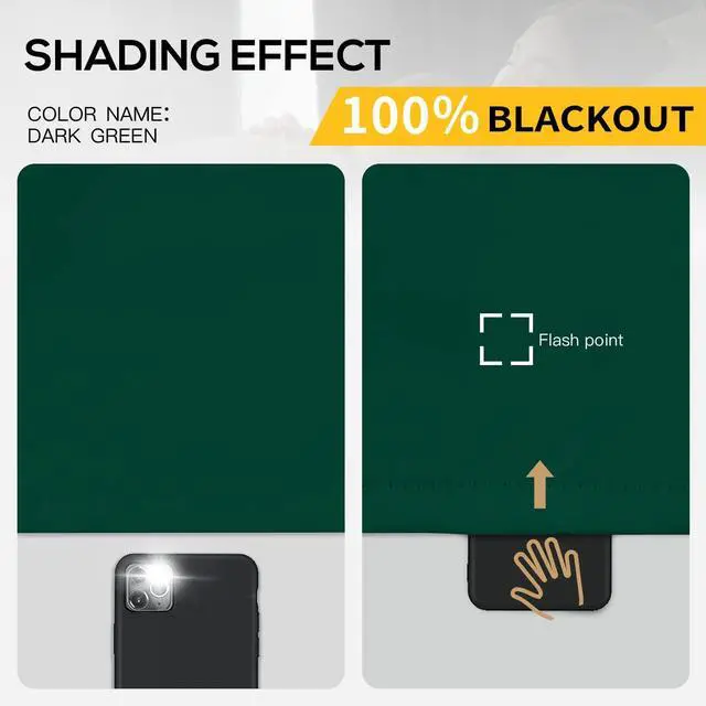 Alt view image 2 of 7 - Emerald Green Blackout Curtains 84 inches for Living Room, 52" Wide | Thermal Insulated Window Treatment Total Blocking Panels with Black Liner for Living Room/Dining Room Grommet Top 2 Panels