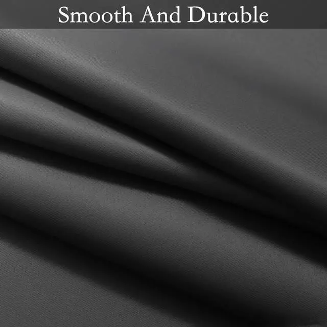 Alt view image 7 of 7 - Ombre Black to Grey White Curtains for Living Room 52Wx84L | Room Darkening Curtains for Bedroom,Gradient Light Blocking Curtain,Thermal Insulated Grommet Window Drapes,2 Panels,84 Inch