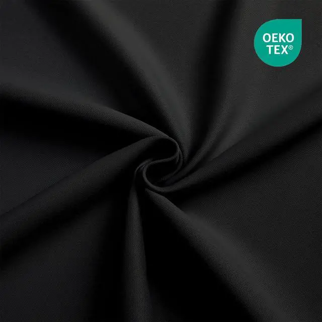 Alt view image 4 of 7 - Black Blackout Curtains 72 Inches Long, Thermal Insulated Noise Reducing Grommet Window Drapes for Bedroom & Living Room(52x72 Inch, 2 Panels)