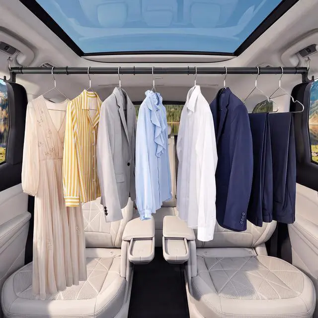 Alt view image 7 of 7 - Car Clothes Hanger Bar 30-64 Inches - Heavy Duty Wrinkle Free Clothes Rack for Car - Adjustable Telescopic Clothes Rod for Car, Travel, Suv, Truck, Automotive