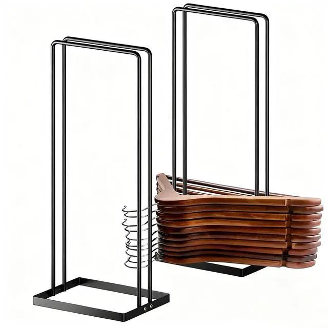 Main image of Hanger Stacker 2 Pack, Clothes Hanger Holder Organizer for Closet Laundry Room, Organizer Stacker for Coat Wire Hangers,Hanger Rack Stand Caddy for Adult Kids Velvet Pants Hangers Storage
