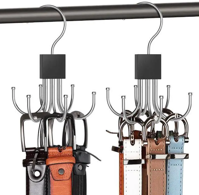 Main image of Belt Hanger, 2PCS Belt Organizer for Closet 360° Rotatable | Max 48 Belt Storage Rack Space Saving Closet Organizers and Storage for Belt, Bra, Tank Top, Tie, Scarf, Purse