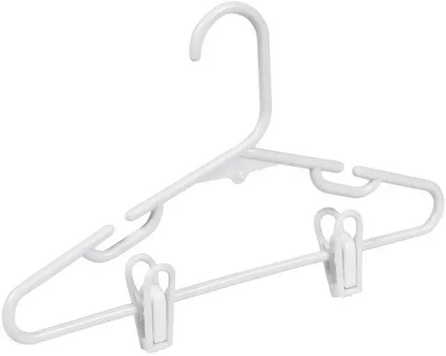 Main image of Kids Clothes Hanger, Baby Clothes Hangers with Clips, Removable Clips are Designed to Keep Bottoms and Tops Perfectly Paired, Making it Easier to Organize and Store Outfits, 18 Pack
