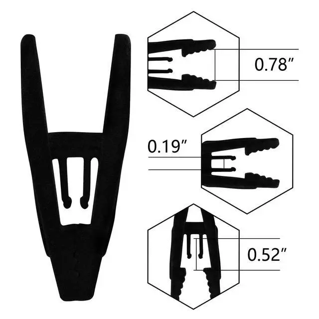 Alt view image 2 of 7 - Velvet Hanger Clips, 24 Pack Black Pants Hangers Clips, Large Opening Clothes Pin, Strong Finger Flocked Clip Perfect for Use with Slim-line Clothes Velvet Hanger