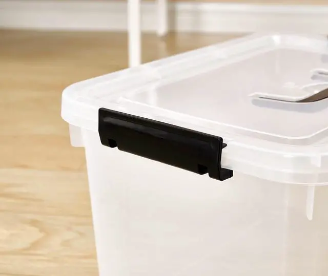 Alt view image 5 of 7 - 6 Quart Clear Storage Latch Box/Bins, 6-Pack Plastic Container with Latches and Lid