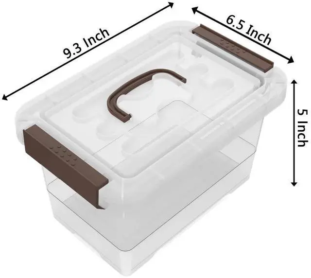 Alt view image 2 of 7 - Clear Storage Latch Box, 6 Pack Storage Organizer Bins with Latching Handle and Lids, 3.5 Quart