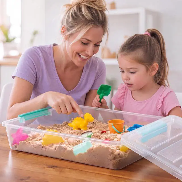 Alt view image 4 of 7 - 6 Qt Clear Storage Bins with Lids, Sensory Bins,Plastic Stackable Storage Containers with Secure Latches,Multi-Purpose Classroom Storage Organizer for Craft Supplies,Paper & Office Stationery,4 Pack