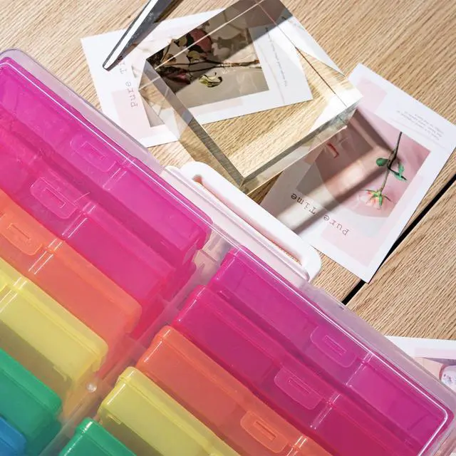 Alt view image 6 of 7 - Photo Storage Box and 16 Inner 4" x 6" Photo Storage Containers | 1Pack Color, Photo Albums 4x6 Pictures, Photo Organizers and Storage, Card Game Storage, Task Boxes for Special Education