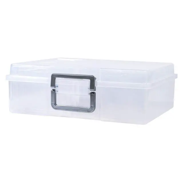 Alt view image 4 of 7 - Photo Storage Box and 16 Inner 4" x 6" Photo Storage Containers | 1Pack Clear, Photo Albums 4x6 Pictures, Photo Organizers and Storage, Card Game Storage, Task Boxes for Special Education