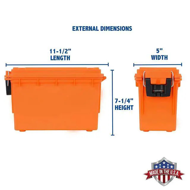 Alt view image 2 of 7 - 12680 Marine Storage Box, Dry Box Made in USA, Water Resistant Container for Boat and Dock Gear, Small Parts Organizer with Latch, Stackable