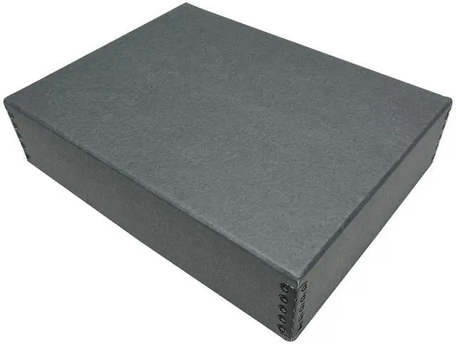Main image of Museum Archival Storage Box, Drop Front, 9.75x12.75x3 in, Gray | Acid-Free with Metal Edge, Preserves Picture Longevity, Organize Photos, Newspapers, Prints, Documents, Crafts, DIY