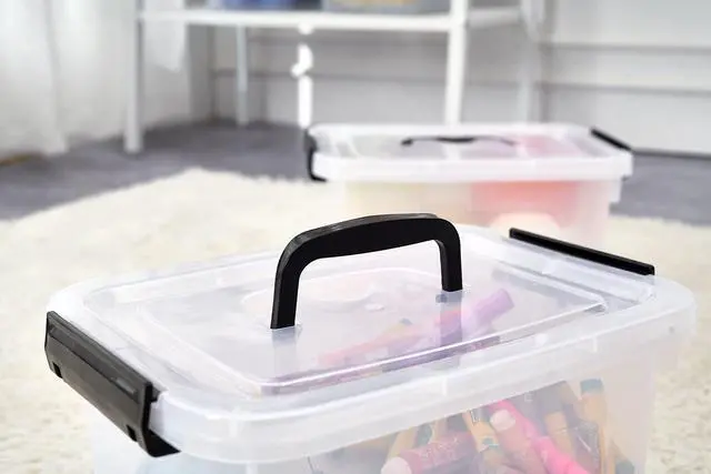 Alt view image 4 of 7 - Clear Storage Latch Box/Bin, 2-Pack Plastic Organizing Container with Handle and Lids (7 QT/16QT)