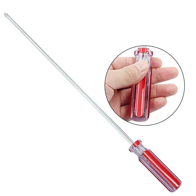Alt view image 4 of 5 - 12 Inch Phillips Screwdriver, #2 Magnetic Tip Screwdrivers | Extra Long Chrome-vanadium Steel Shaft , Cross Head Screwdriver, Long Screwdriver for Repair Home Improvement