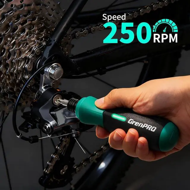Alt view image 4 of 7 - 4V Cordless Electric Screwdriver Set, 10 Magnetic Bits, LED Light | Built-In Non-Removable Battery with USB Charging, Forward/Reverse Control and Carrying Case for Home Repairs and DIY Tasks