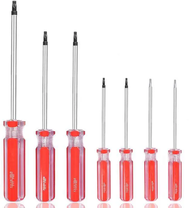 Main image of Triangle Screwdrivers Set 7 Sizes 1.4mm 1.8mm 2.0mm 2.3mm 2.7mm 3.0mm 4.2mm, SKZIRI 7in1 Triangle Screwdriver Tool Kit for Fixing Electronic Toys Household Electrical Appliances Repairs