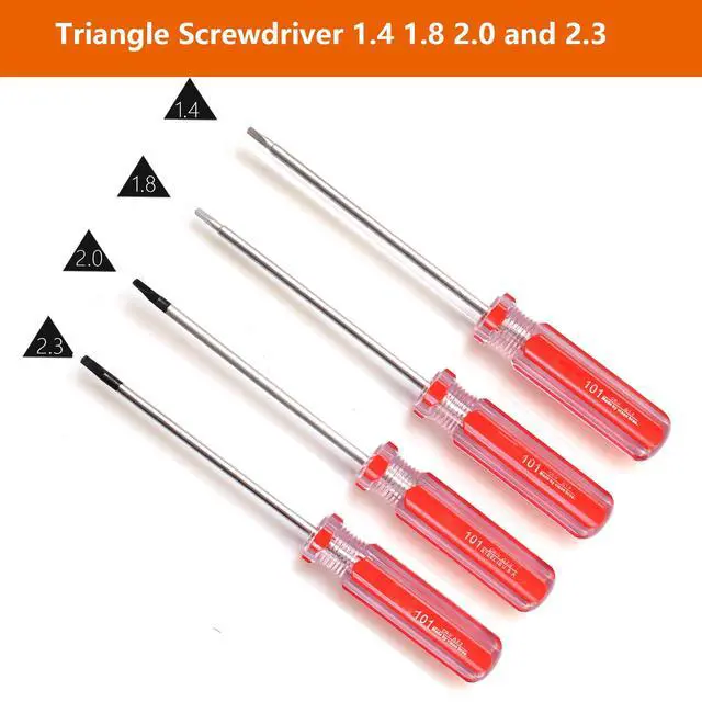 Alt view image 6 of 7 - Triangle Screwdrivers Set 7 Sizes 1.4mm 1.8mm 2.0mm 2.3mm 2.7mm 3.0mm 4.2mm, SKZIRI 7in1 Triangle Screwdriver Tool Kit for Fixing Electronic Toys Household Electrical Appliances Repairs