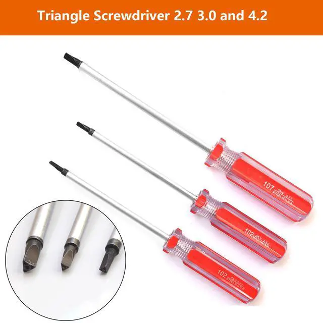 Alt view image 7 of 7 - Triangle Screwdrivers Set 7 Sizes 1.4mm 1.8mm 2.0mm 2.3mm 2.7mm 3.0mm 4.2mm, SKZIRI 7in1 Triangle Screwdriver Tool Kit for Fixing Electronic Toys Household Electrical Appliances Repairs