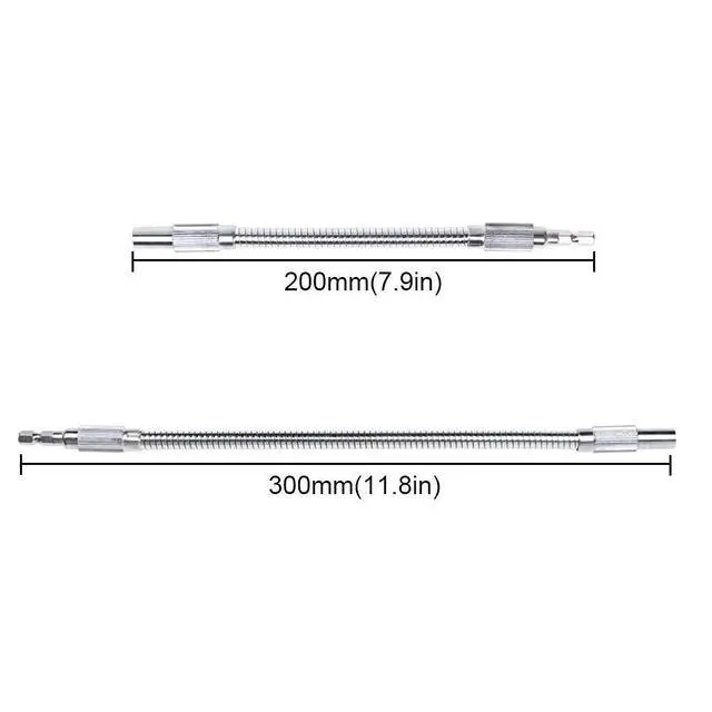 Alt view image 5 of 7 - 2PC Flexible Drill Bit Extension for Tight Spaces 360° Access | Quick Change 1/4" Hex Magnetic Bit Holder Flex Shaft Extension for Impact Driver for hand ratchets, screwdrivers and drills