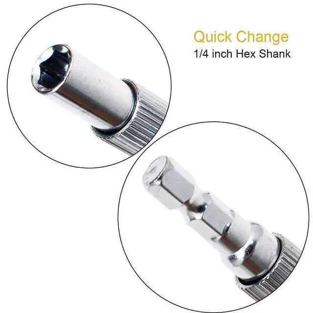 Alt view image 6 of 7 - 2PC Flexible Drill Bit Extension for Tight Spaces 360° Access | Quick Change 1/4" Hex Magnetic Bit Holder Flex Shaft Extension for Impact Driver for hand ratchets, screwdrivers and drills