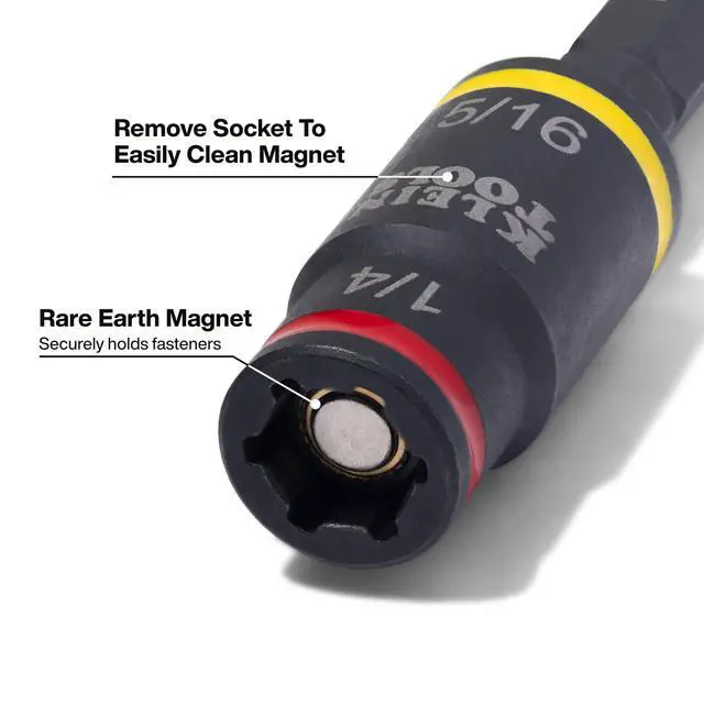 Alt view image 4 of 7 - Screwdriver, 14-in-1 Adjustable Screwdriver with Flip Socket, HVAC Nut Drivers and Bits, Impact Rated