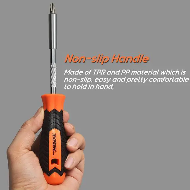 Alt view image 5 of 6 - 1/4 Inch Magnetic Bit Driver, Screwdriver Handle for Holding Bits and Screws with Non-slip Material and Strong Magnet Tip, 190mm